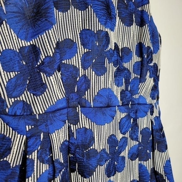 Badgley Mischka Liliana Blue Floral Dress - Picture 10 of 12